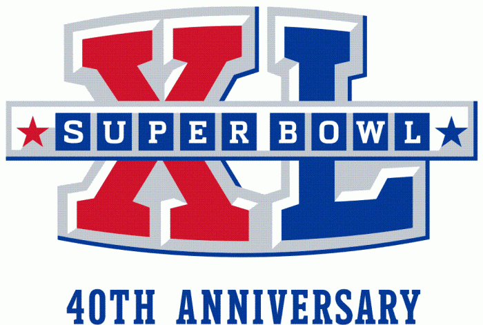 Super Bowl XL Anniversary Logo vinyl decal